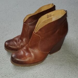 Kork-Ease Rich Brown Leather Booties